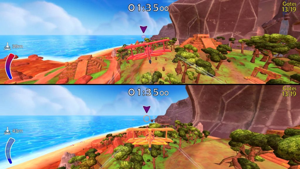 Two-player split screen in Pilot Sports