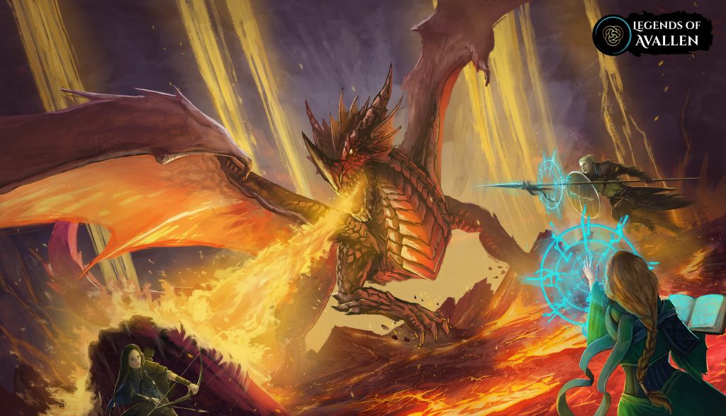 You don't even need dice for Legends of Avallen, just a deck of playing cards